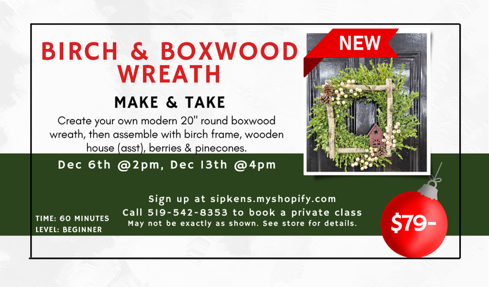 Birch & Boxwood Wreath Make and Take