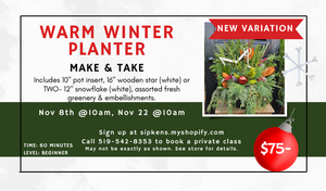 Warm Winter Planter Make and Take