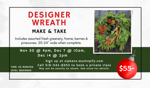 Designer Wreath Make and Take